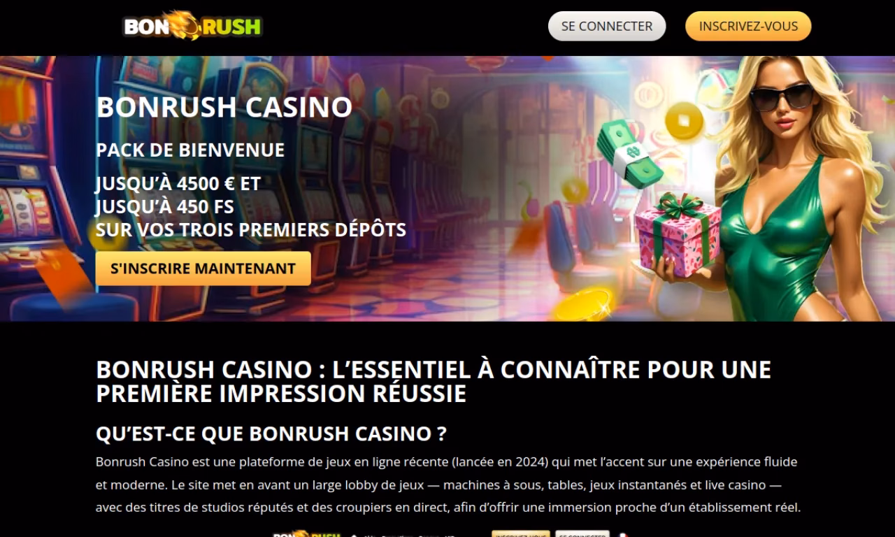 BonRush Casino screenshot